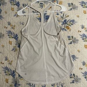Lululemon White / Mesh V cut Tank Top
